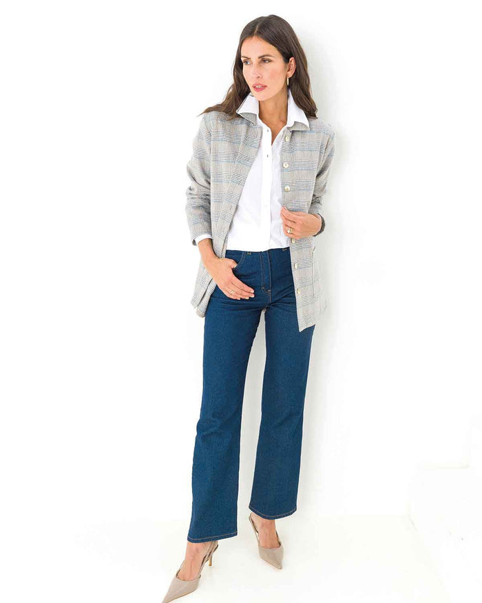 Mallory Checked Wool Mix Jacket - The Classic Boutique