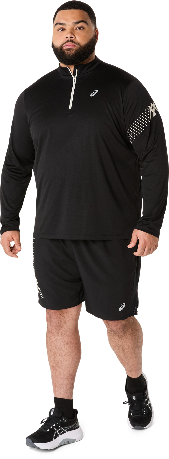 Marathon ASICS Icon LS 1/2 Zip - Black (Men's Sizing)
