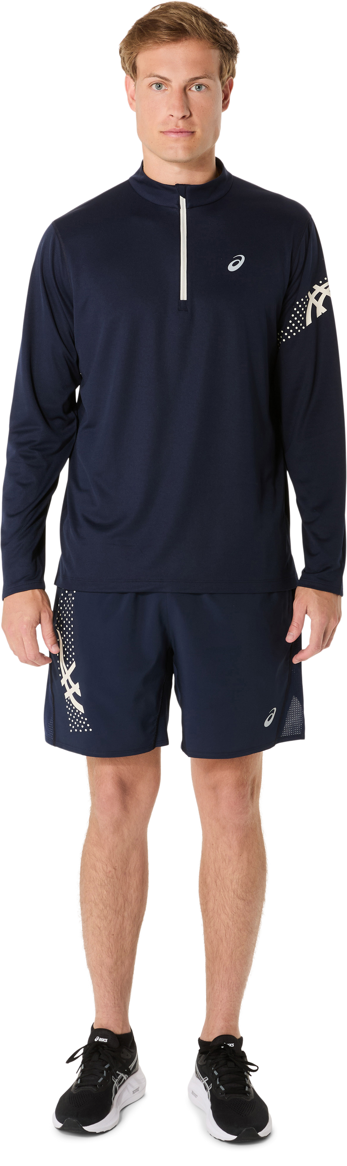 Marathon ASICS Icon LS 1/2 Zip - Midnight (Men's Sizing)