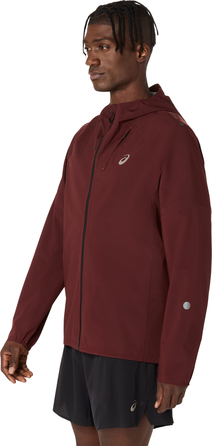 Marathon ASICS Metarun Waterproof Jacket - Dark Red Planet (Men's Sizing)
