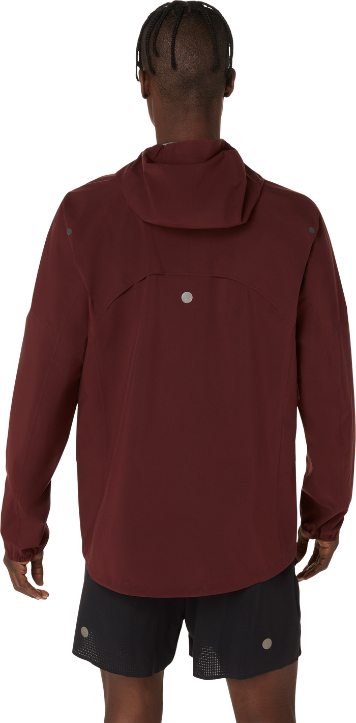 Marathon ASICS Metarun Waterproof Jacket - Dark Red Planet (Men's Sizing)