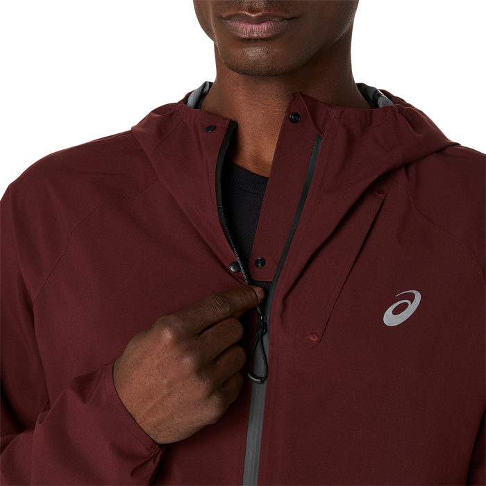 Marathon ASICS Metarun Waterproof Jacket - Dark Red Planet (Men's Sizing)