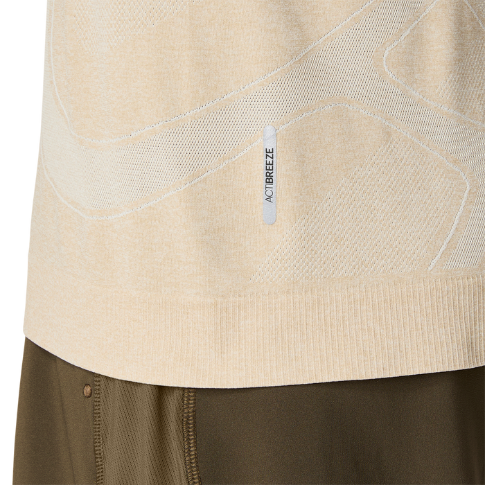 Marathon ASICS Road Seamless LS Top - Cream (Men's Sizing)