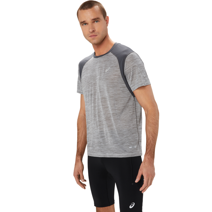 Marathon ASICS Road Short Sleeve Top - Piedmont Grey/Dark Grey (Men's Sizing)