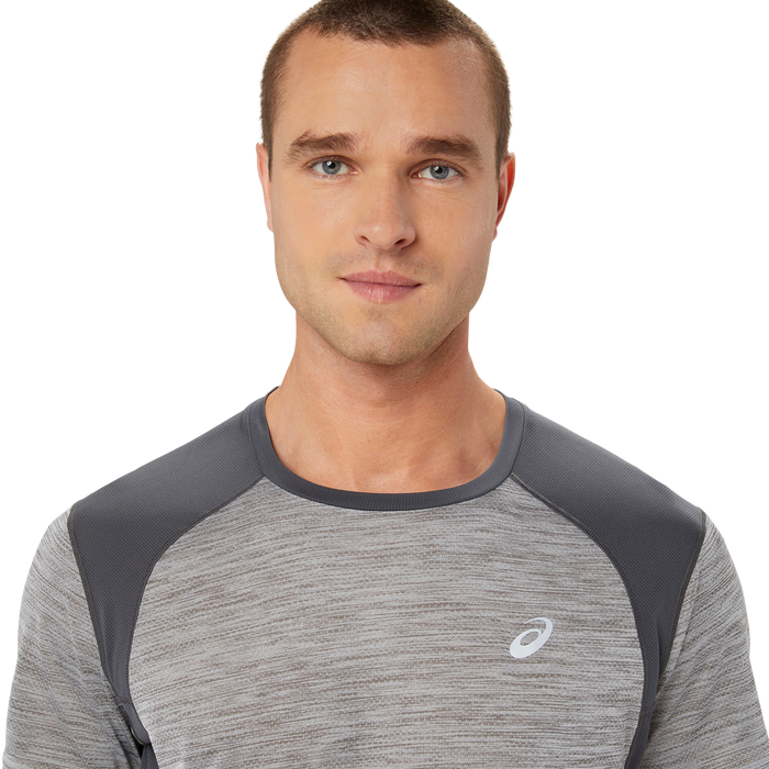 Marathon ASICS Road Short Sleeve Top - Piedmont Grey/Dark Grey (Men's Sizing)