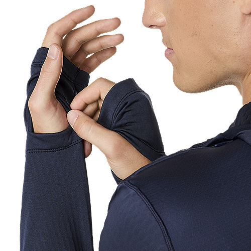 Marathon ASICS Road Winter Long Sleeve Hoodie - Black (Men's Sizing)