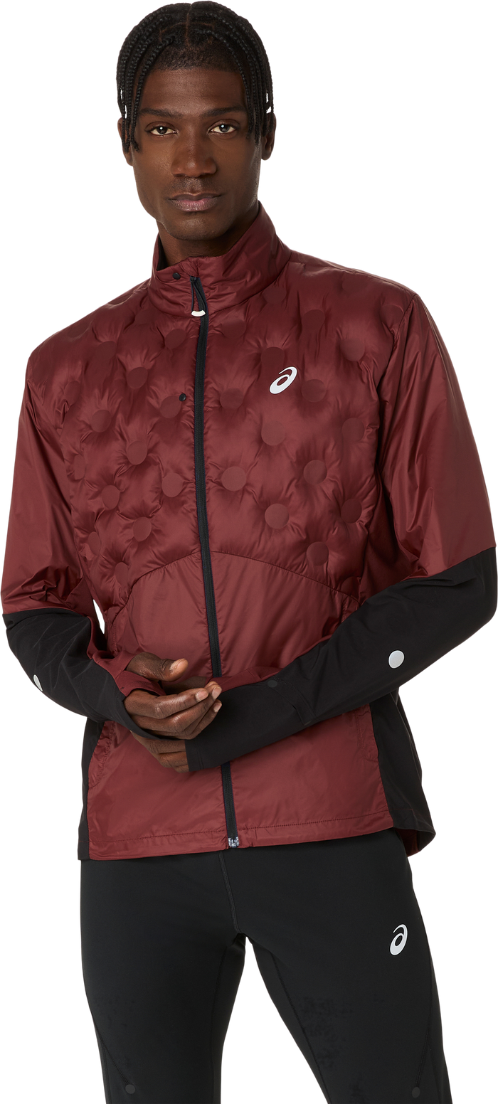 Marathon FINISHER ASICS Road Winter Jacket - Dark Red Planet (Men's Sizing)