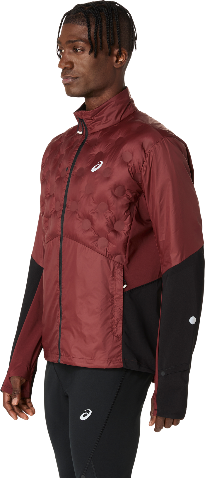 Marathon FINISHER ASICS Road Winter Jacket - Dark Red Planet (Men's Sizing)