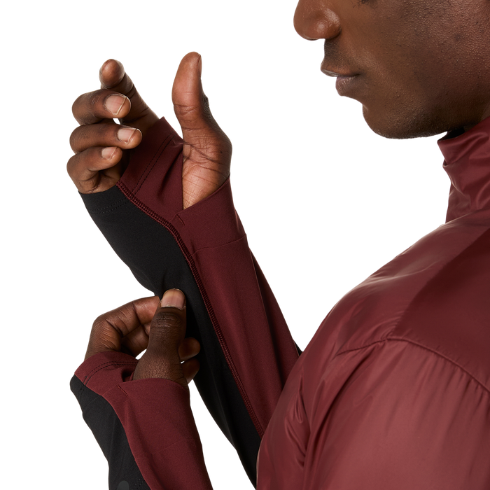 Marathon FINISHER ASICS Road Winter Jacket - Dark Red Planet (Men's Sizing)