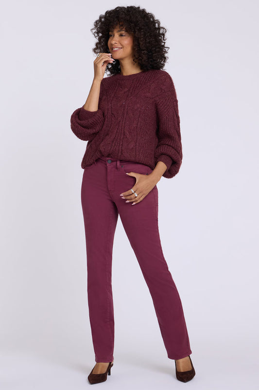 Marilyn Straight Jeans - True Burgundy