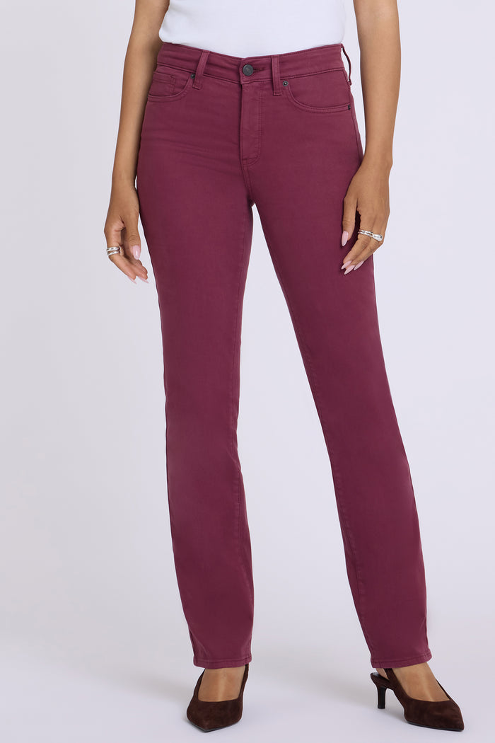 Marilyn Straight Jeans - True Burgundy