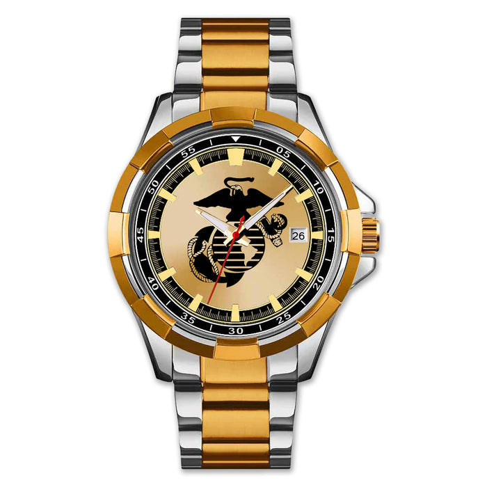 Marines Two Tone Watch (Gold Face)