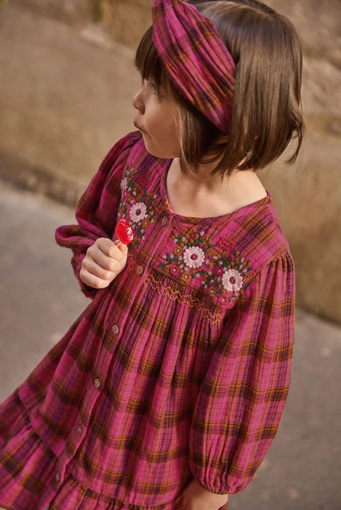Massilia Dress Pink Alp Checks