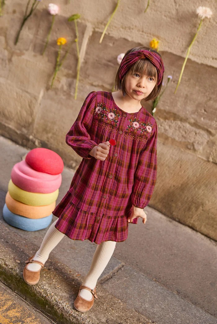 Massilia Dress Pink Alp Checks