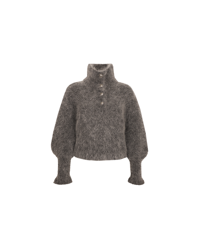 MATILDA HIGH NECK SWEATER CHARCOAL