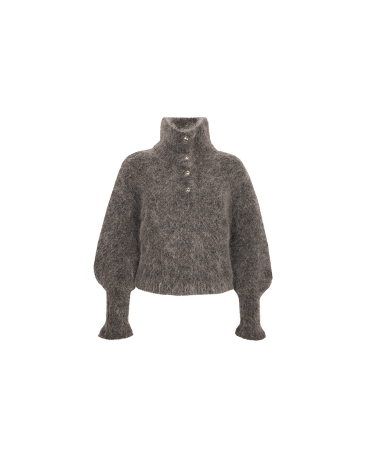 MATILDA HIGH NECK SWEATER CHARCOAL