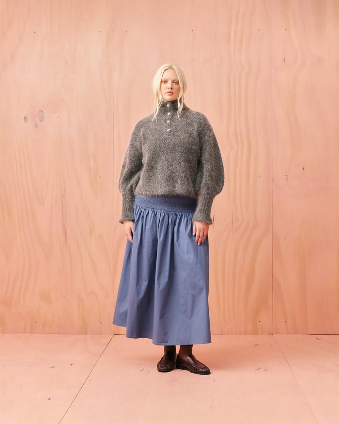 MATILDA HIGH NECK SWEATER CHARCOAL
