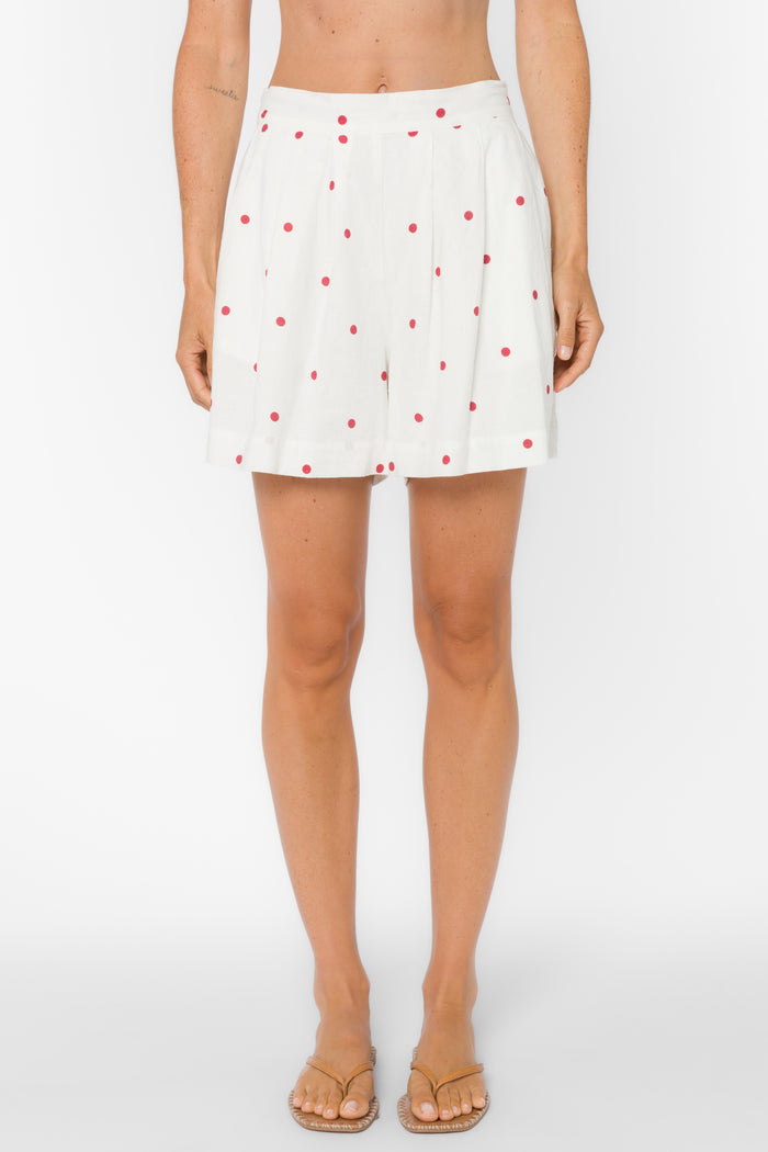 Maxwell Cardinal Dot Shorts - Shorts - Velvet Heart Clothing
