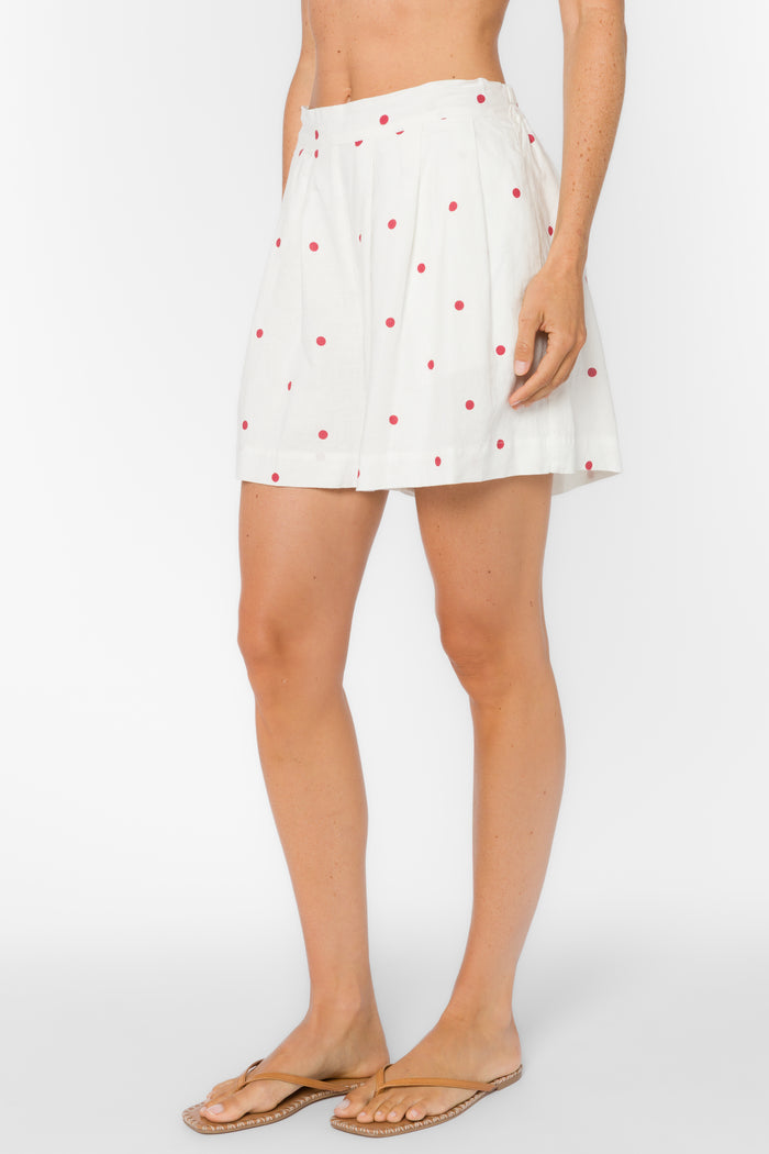 Maxwell Cardinal Dot Shorts - Shorts - Velvet Heart Clothing