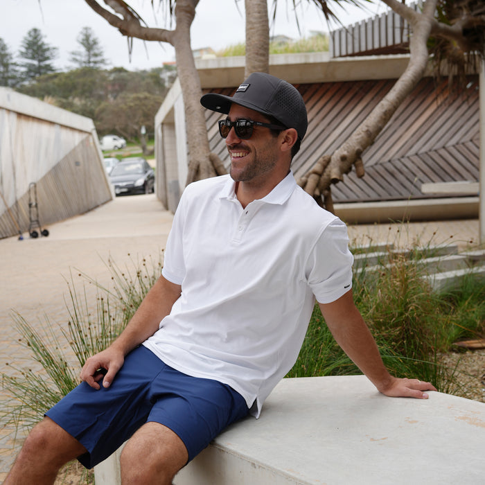 Men's Antibes Short Sleeve Tech Polo - White