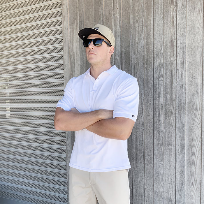 Men's Antibes Short Sleeve Tech Polo - White