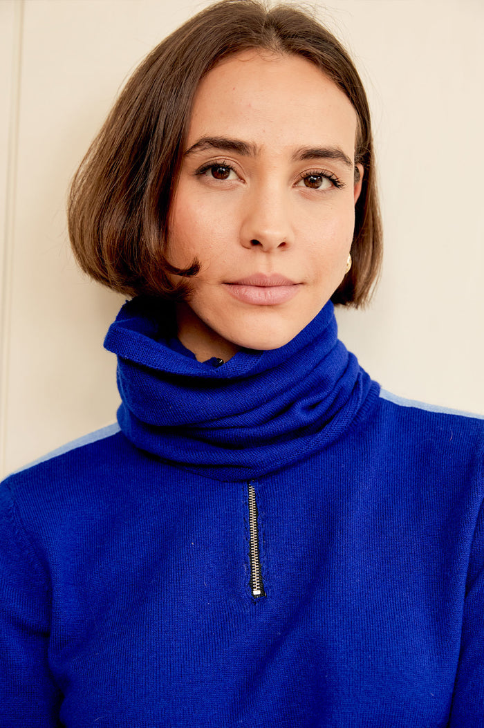 Merino Wool Snood | Cobalt - Aspiga