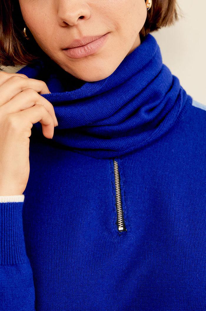 Merino Wool Snood | Cobalt - Aspiga