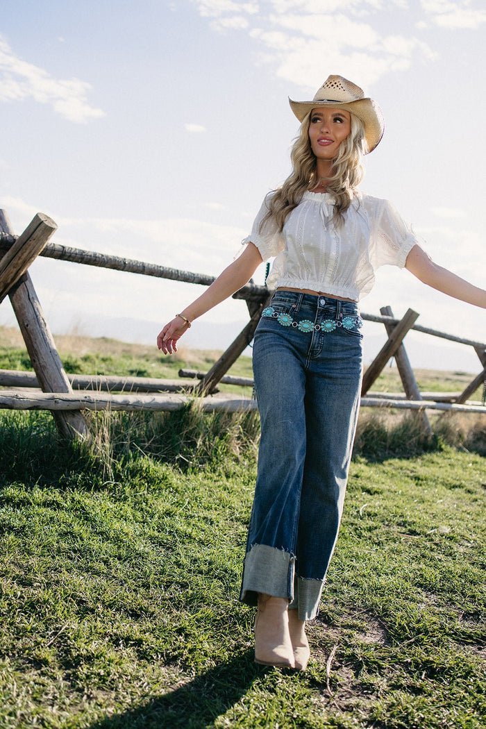 Mesa Sky Wide Leg Jeans