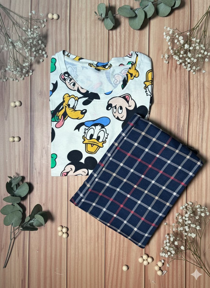 Irah Vastra women’s T-shirt and pant set — folded flatlay view