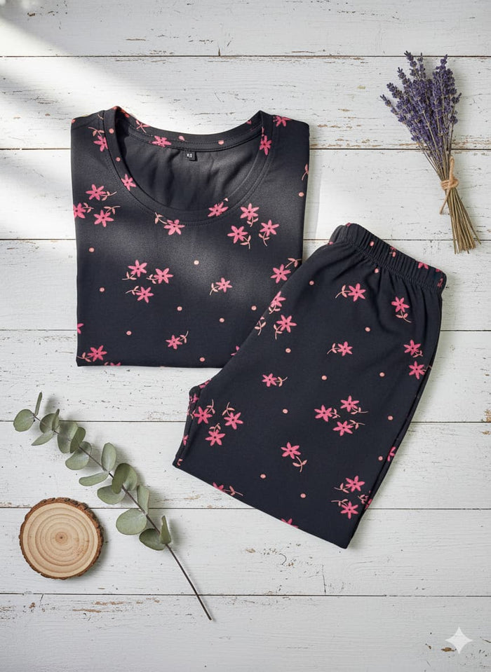 Irah Vastra women’s T-shirt and pant set — flatlay view