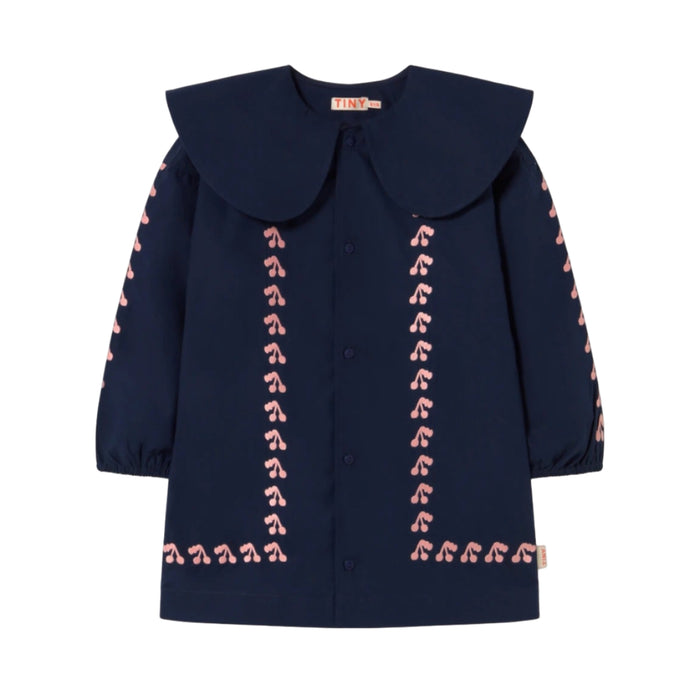 TINYCOTTONS Mini Cherries Dress Navy