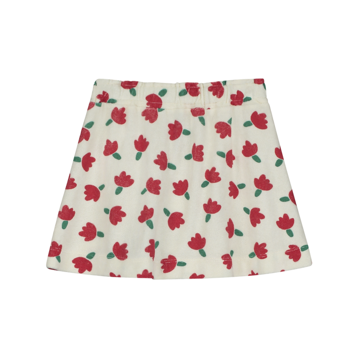 Mini Skirt Flowers Ivory