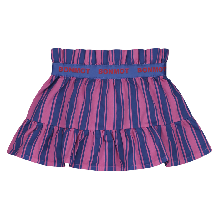 Mini Skirt Vertical Stripes Rasberry