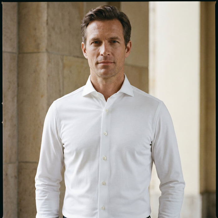 Modern 4Flex Stretch Knit Shirt, worn — Emanuel Berg