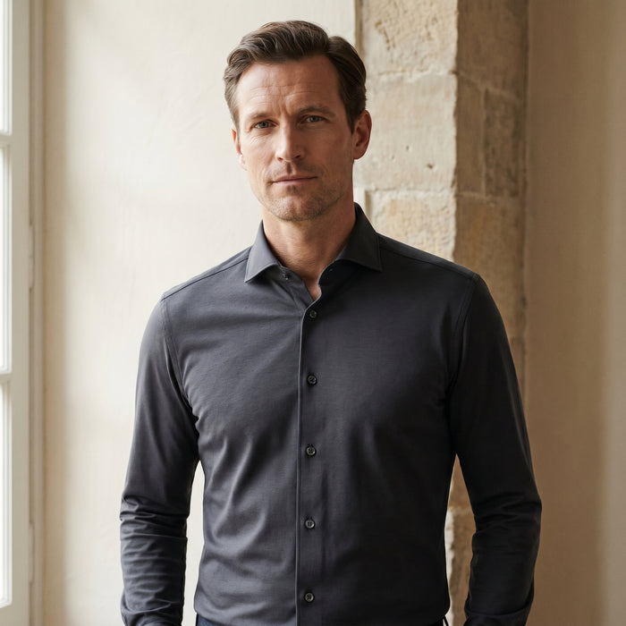 Modern 4Flex Stretch Knit Shirt, worn — Emanuel Berg