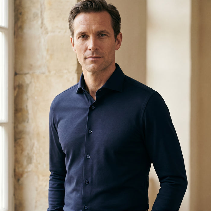 Modern 4Flex Stretch Knit Shirt, worn — Emanuel Berg