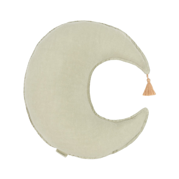 Moon Cushion French Linen Green Matcha