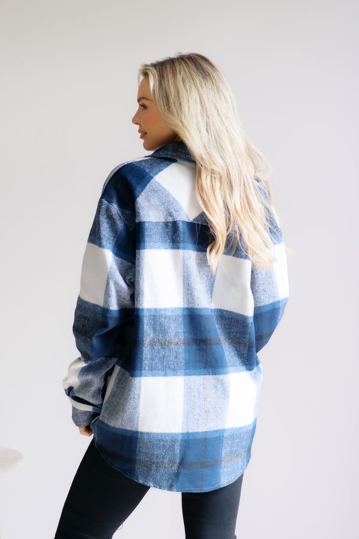 Moonlight Plaid Button Down Flannel Shirt