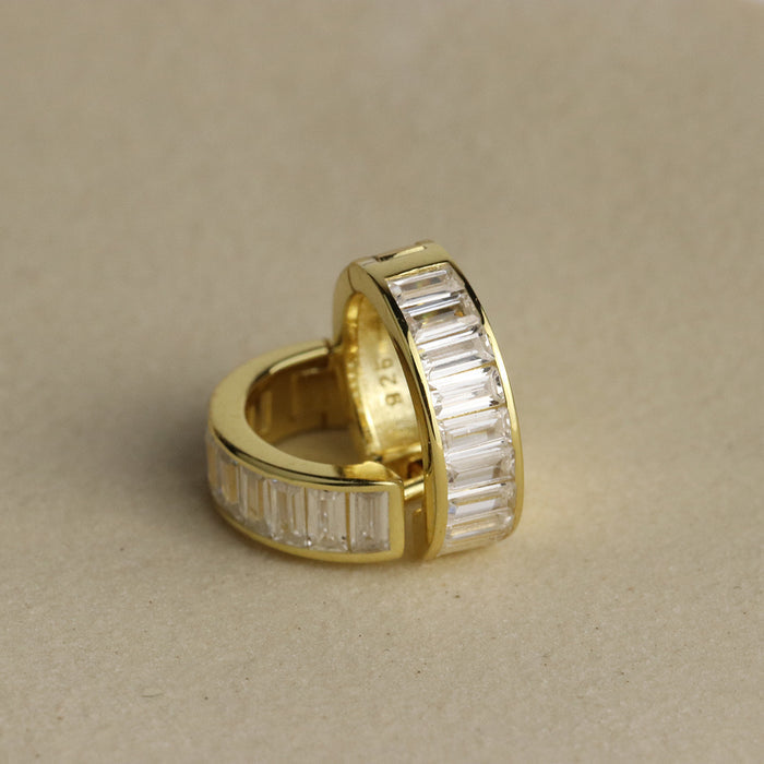 Mosaic Huggie Hoops - La Lovely Vintage