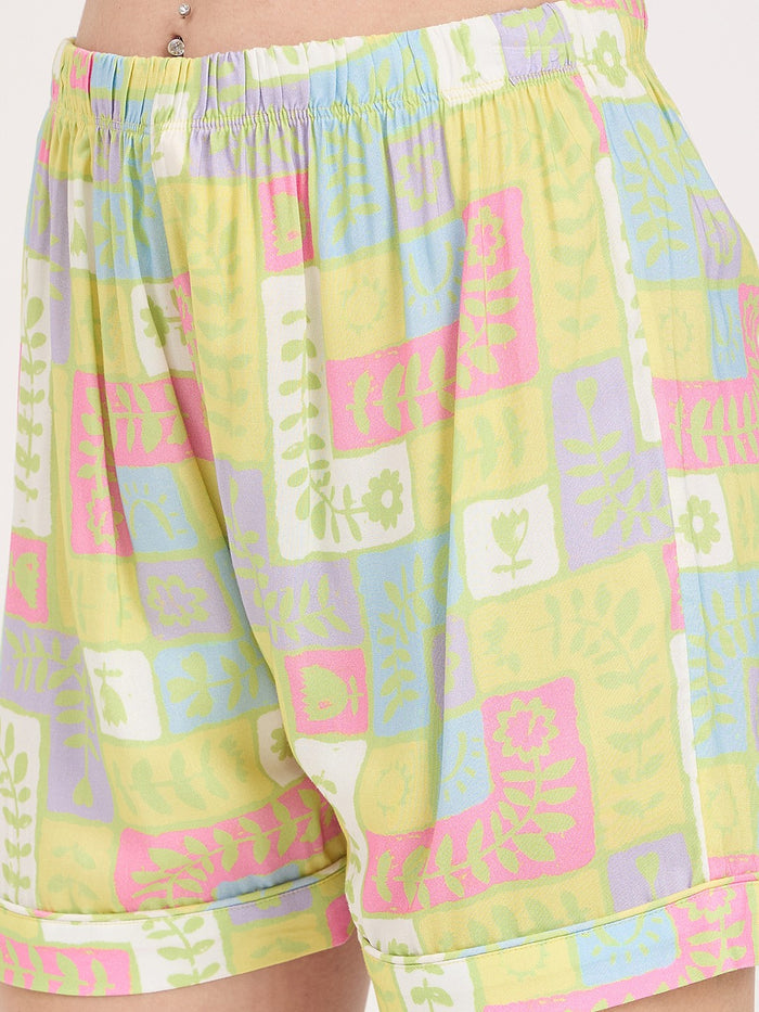 mSECRET Lime Rayon Nightsuit