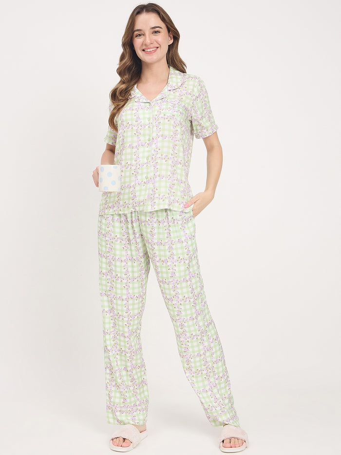 mSECRET Mint Rayon Night Suit