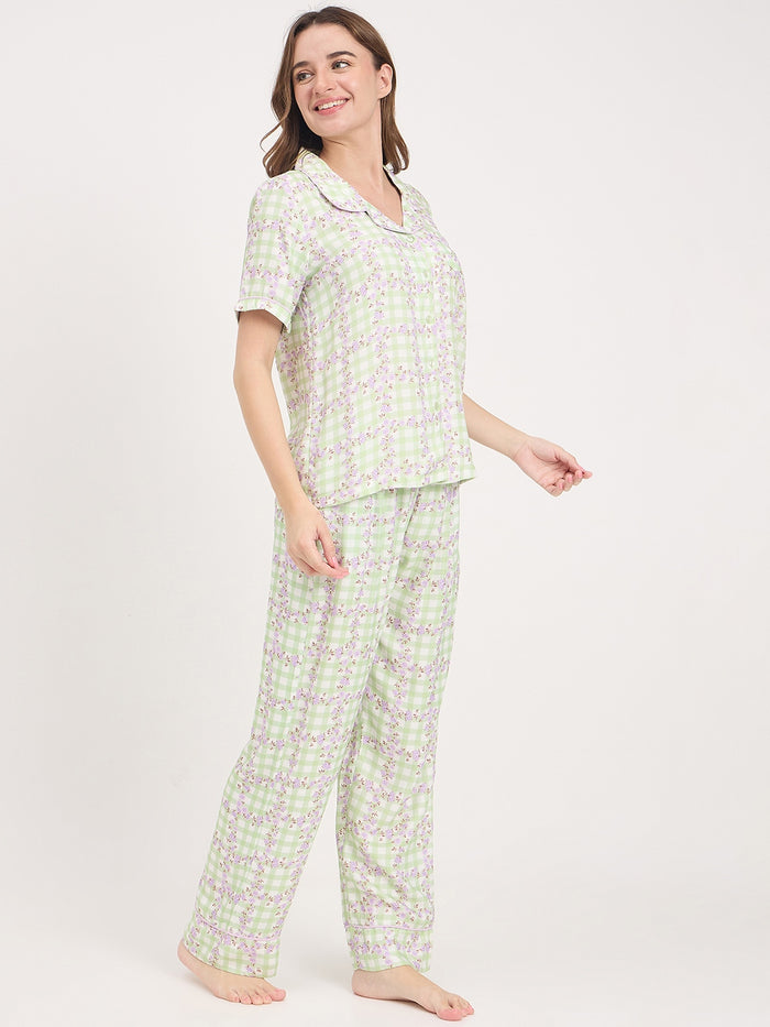 mSECRET Mint Rayon Night Suit