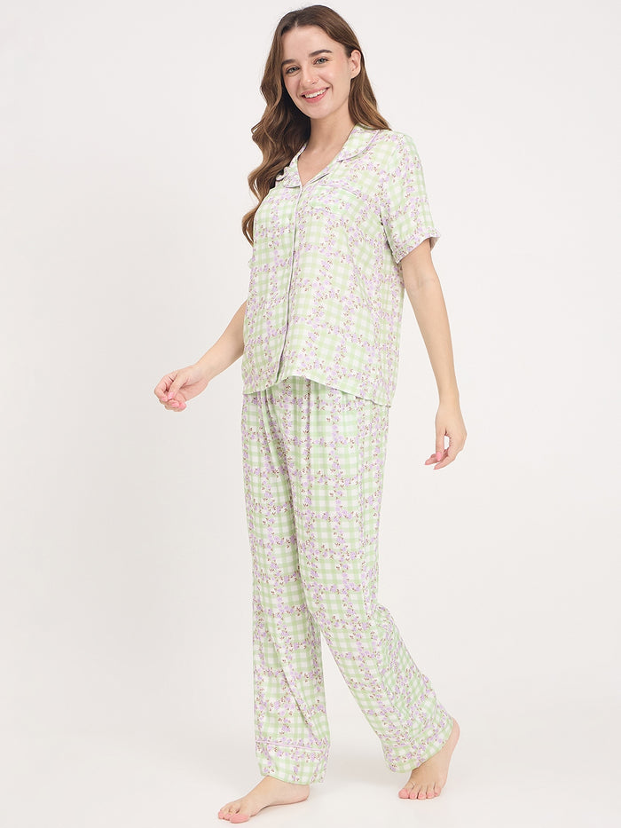 mSECRET Mint Rayon Night Suit