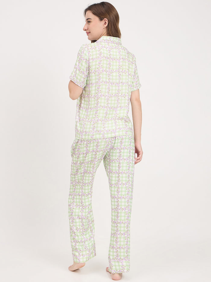 mSECRET Mint Rayon Night Suit