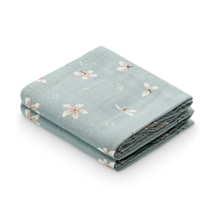 Muslin Cloth Pack of 2 Windflower Blue CamCam Lebanon Middle East Dubai UAE - Saudi Arabia