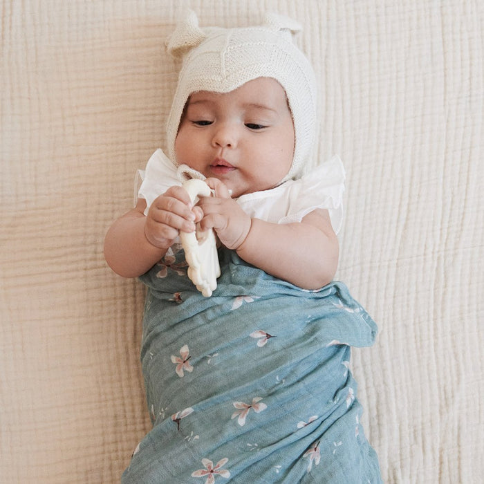 Muslin Cloth Pack of 2 Windflower Blue CamCam Lebanon Middle East Dubai UAE - Saudi Arabia