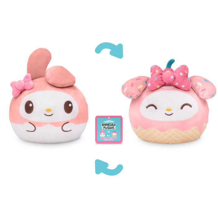 My Melody Ice Cream Cone 4” Reversible Plushie showing both sides