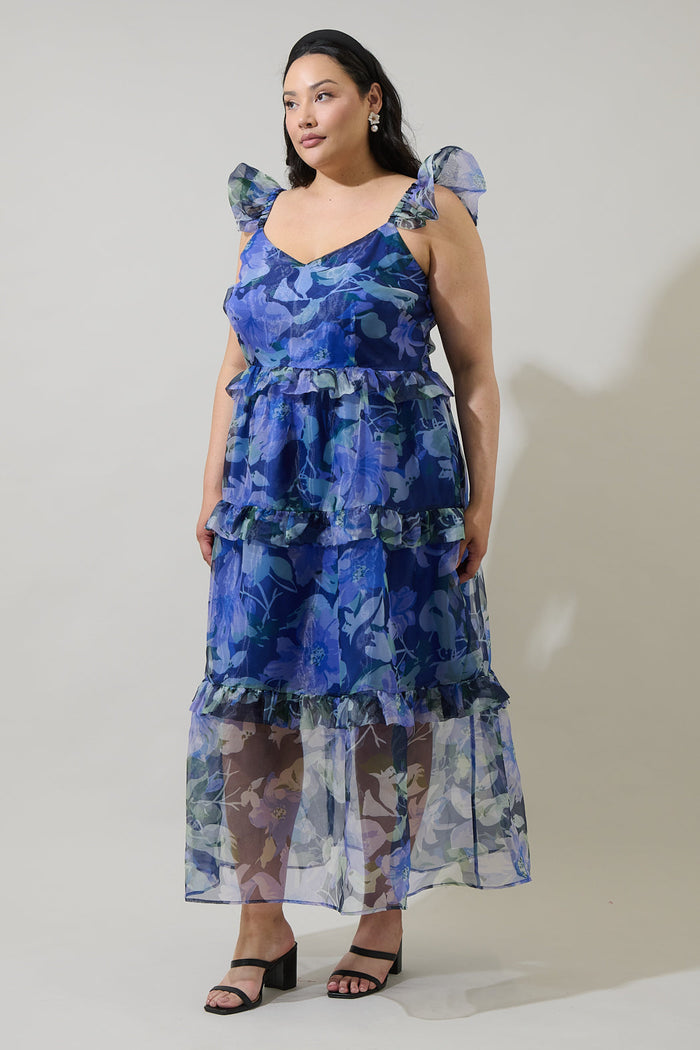 Mylie Organza Truth Tiered Maxi Dress Curve