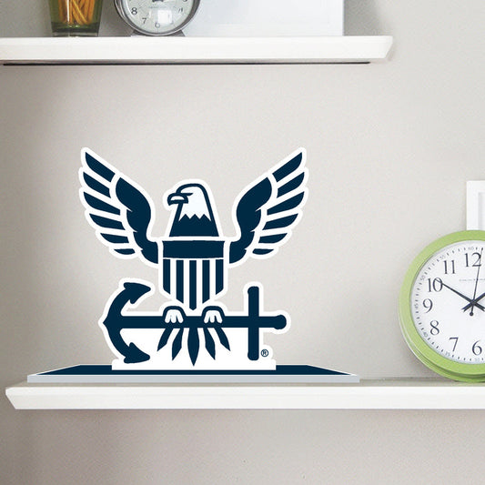 Navy Eagle Logo Standee Mascot