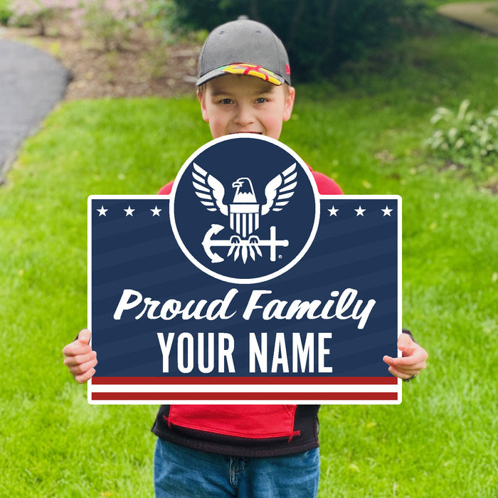 Navy Proud Family Custom Lawn Sign*